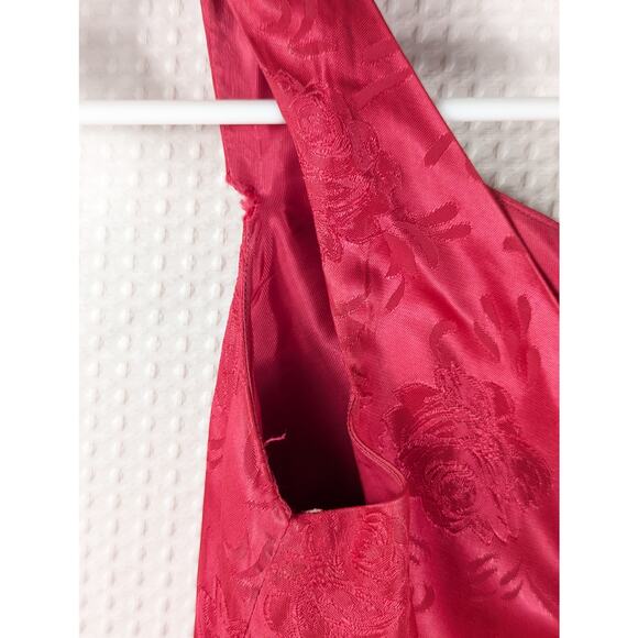 Will Steinman Original Red Floral Jacquard Vintage 50s Dress Fit and Flare - Picture 6 of 6